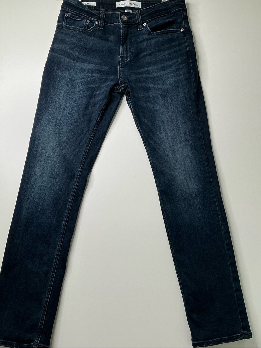 Calvin Klein Jeans Women’s Straight Blue Denim Medium Wash Zip/Button 30 X 30